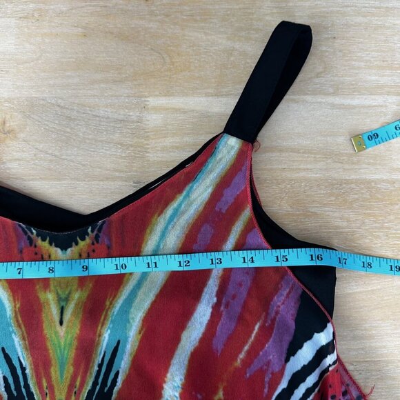 Boston Proper Dress Womens Small Multicolor Boho Maxi Sheer Overlay Flowy Resort - Picture 10 of 11